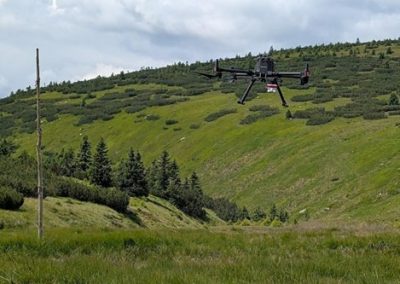 Dron v Krkonoších